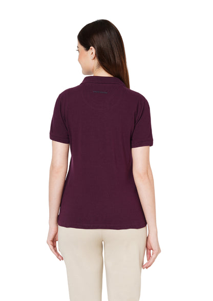 Vero Moda Jacquard Polo - Wine