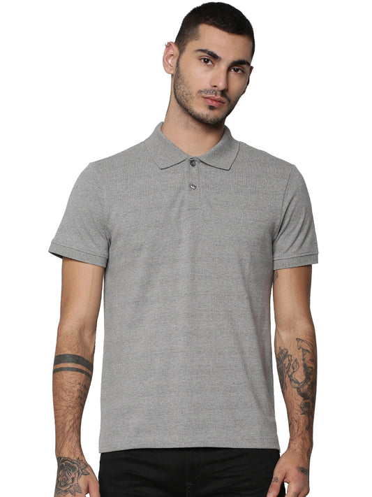 Jack&Jones Solid/Plain Polo - Charcoal Gray