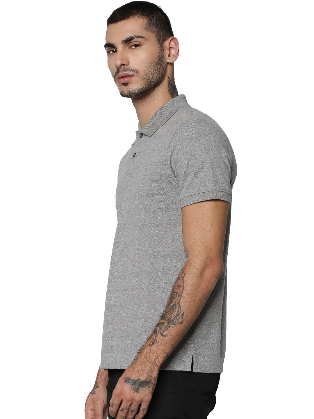 Jack&Jones Solid/Plain Polo - Charcoal Gray