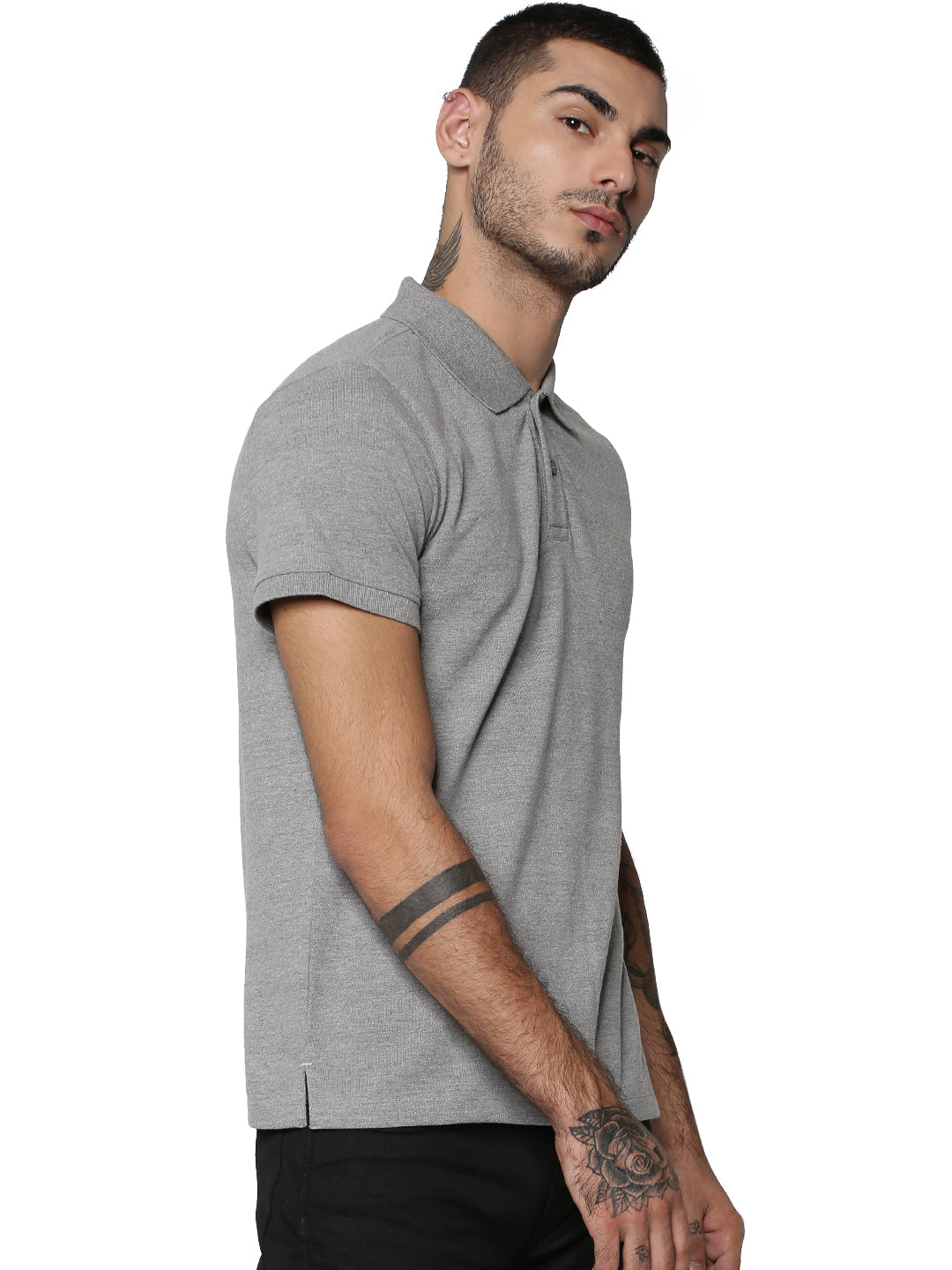 Jack&Jones Solid/Plain Polo - Charcoal Gray