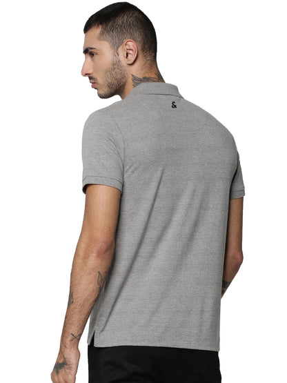 Jack&Jones Solid/Plain Polo - Charcoal Gray