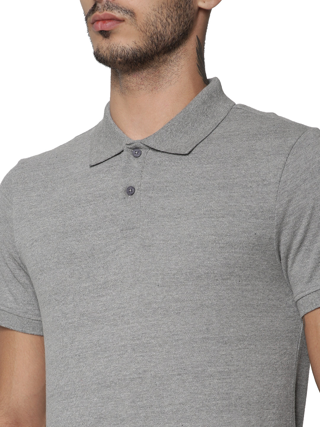 Jack&Jones Solid/Plain Polo - Charcoal Gray