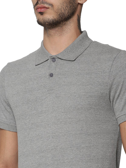 Jack&Jones Solid/Plain Polo - Charcoal Gray
