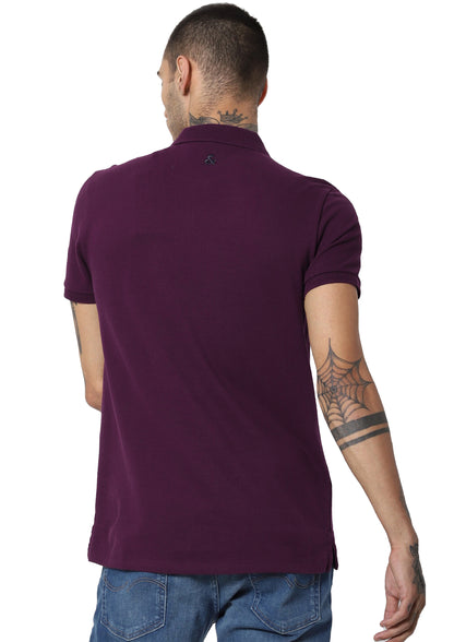 Jack&Jones Jacquard Plain Polo - Wine