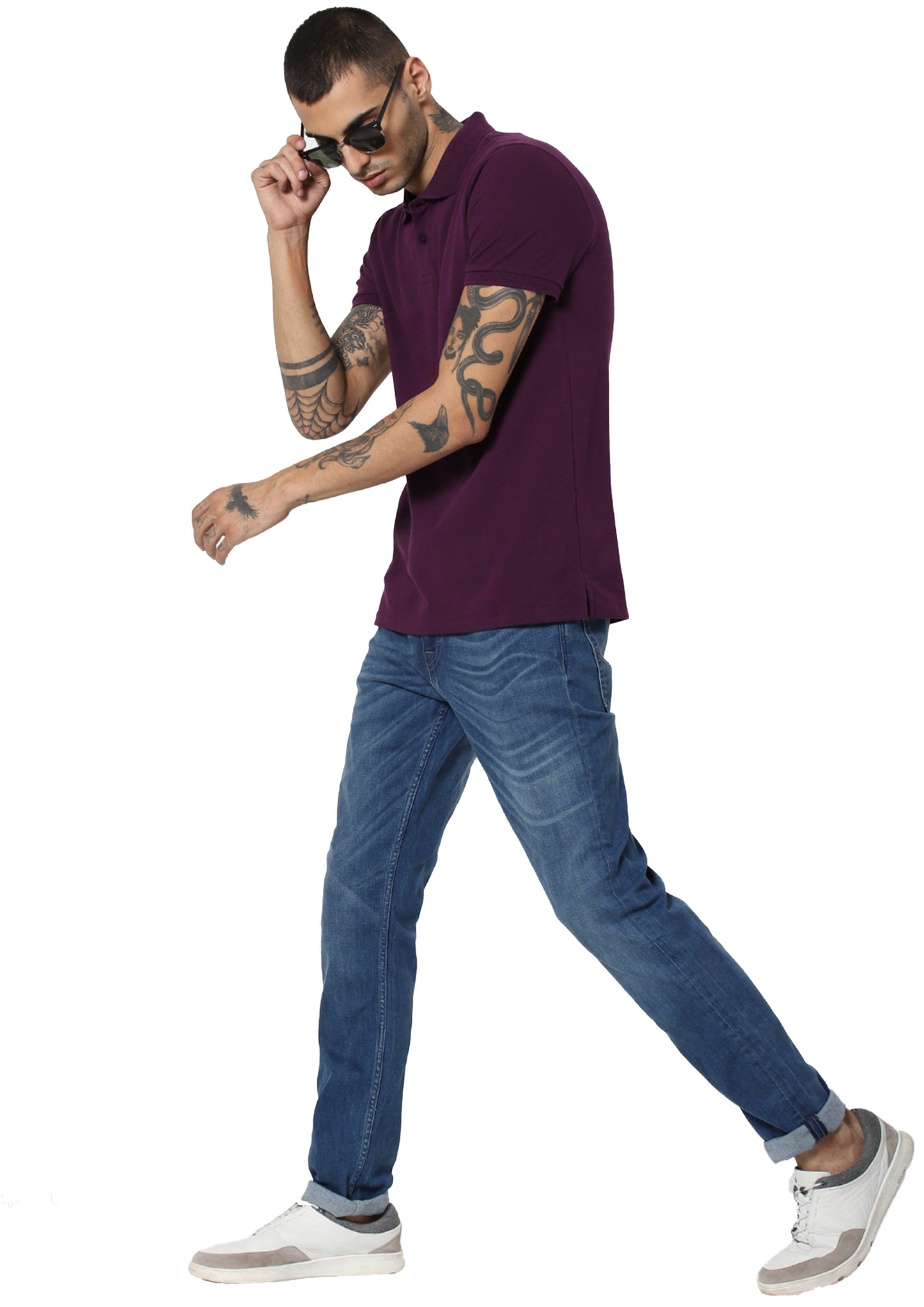 Jack&Jones Jacquard Plain Polo - Wine